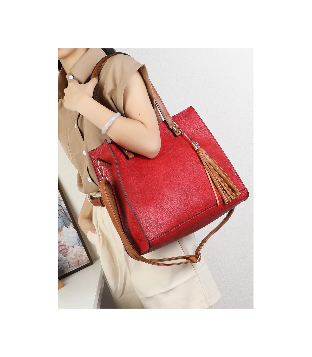 T11987-Bolso Tote Estructurado 2 en 1