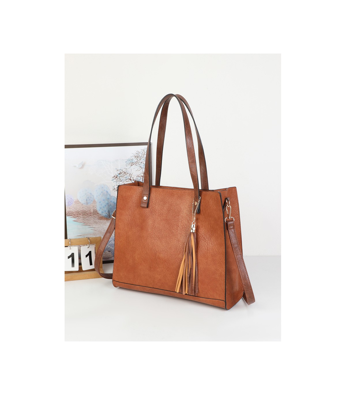 T11987-Bolso Tote Estructurado 2 en 1