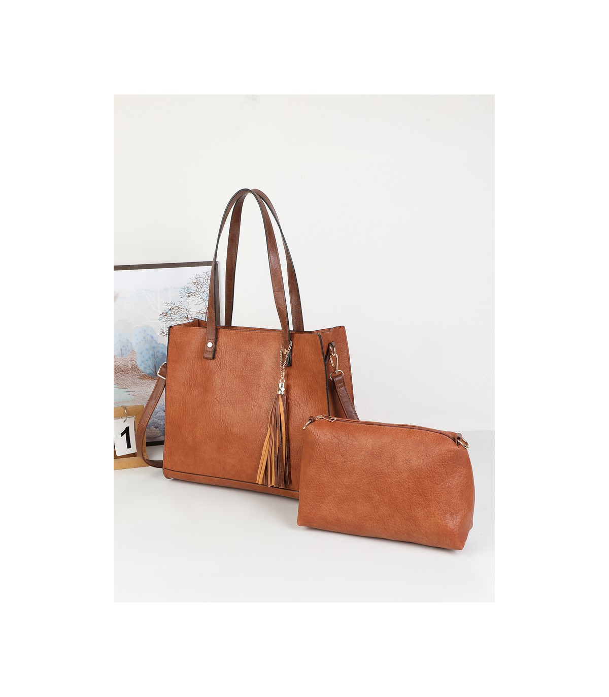 T11987-Bolso Tote Estructurado 2 en 1