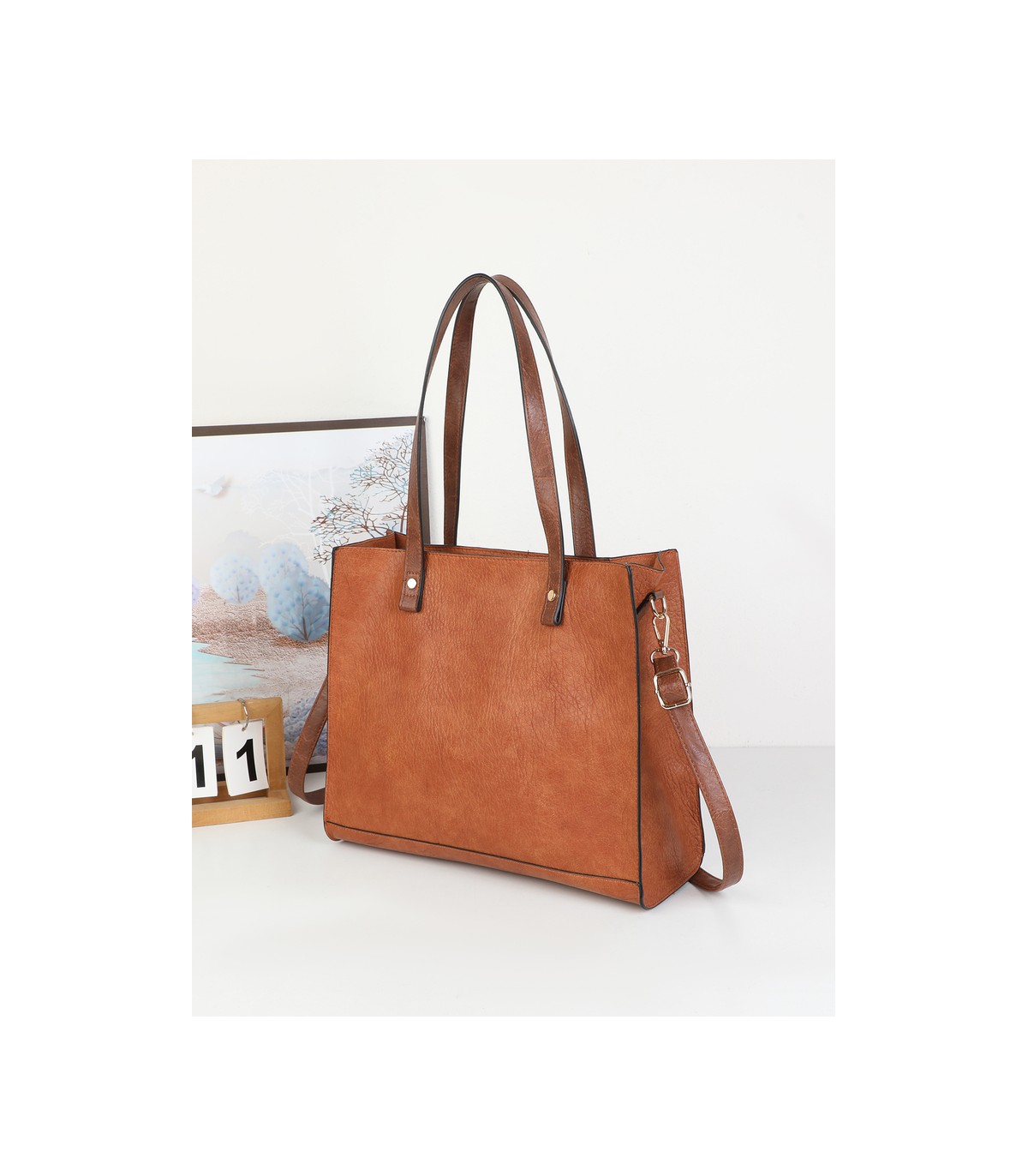 T11987-Bolso Tote Estructurado 2 en 1