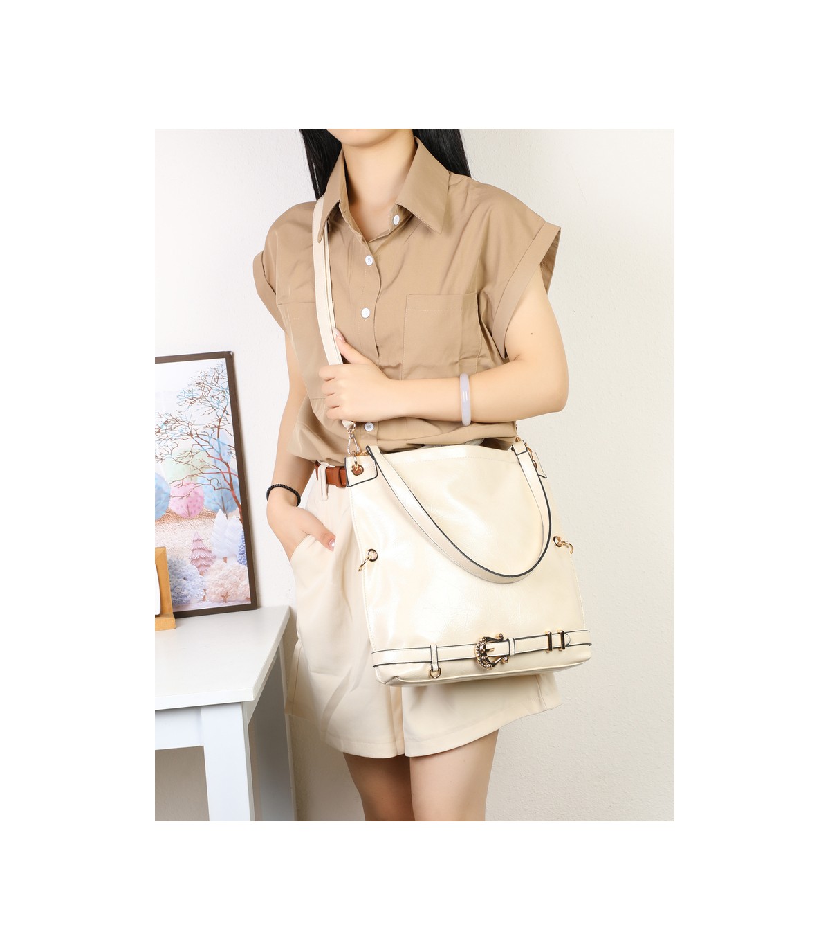 T11986- Bolso de Hombro y Bandolera Hobo
