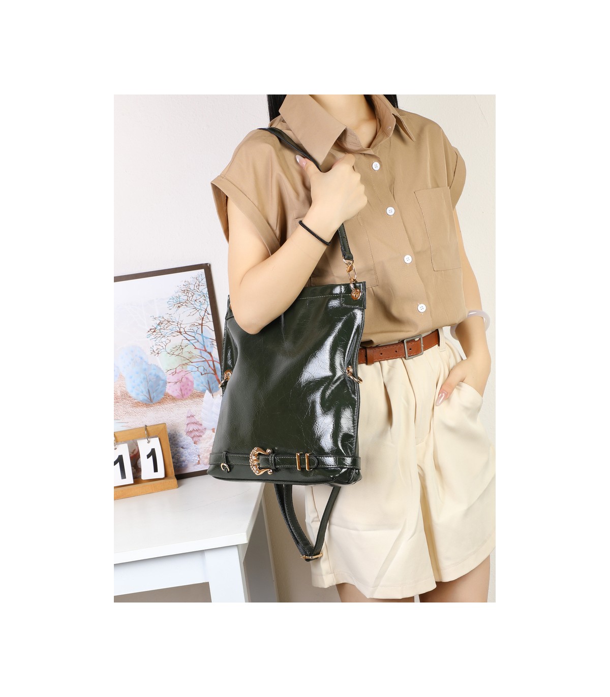 T11986- Bolso de Hombro y Bandolera Hobo