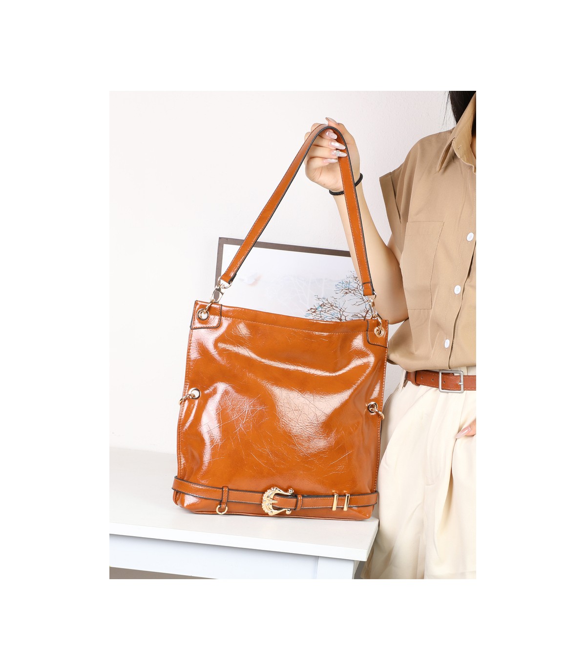 T11986- Bolso de Hombro y Bandolera Hobo