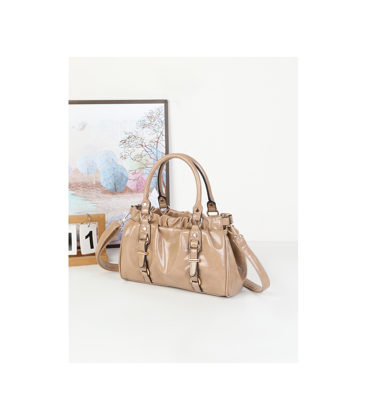 T11978-Bolso de Mano y Bandolera Fruncido