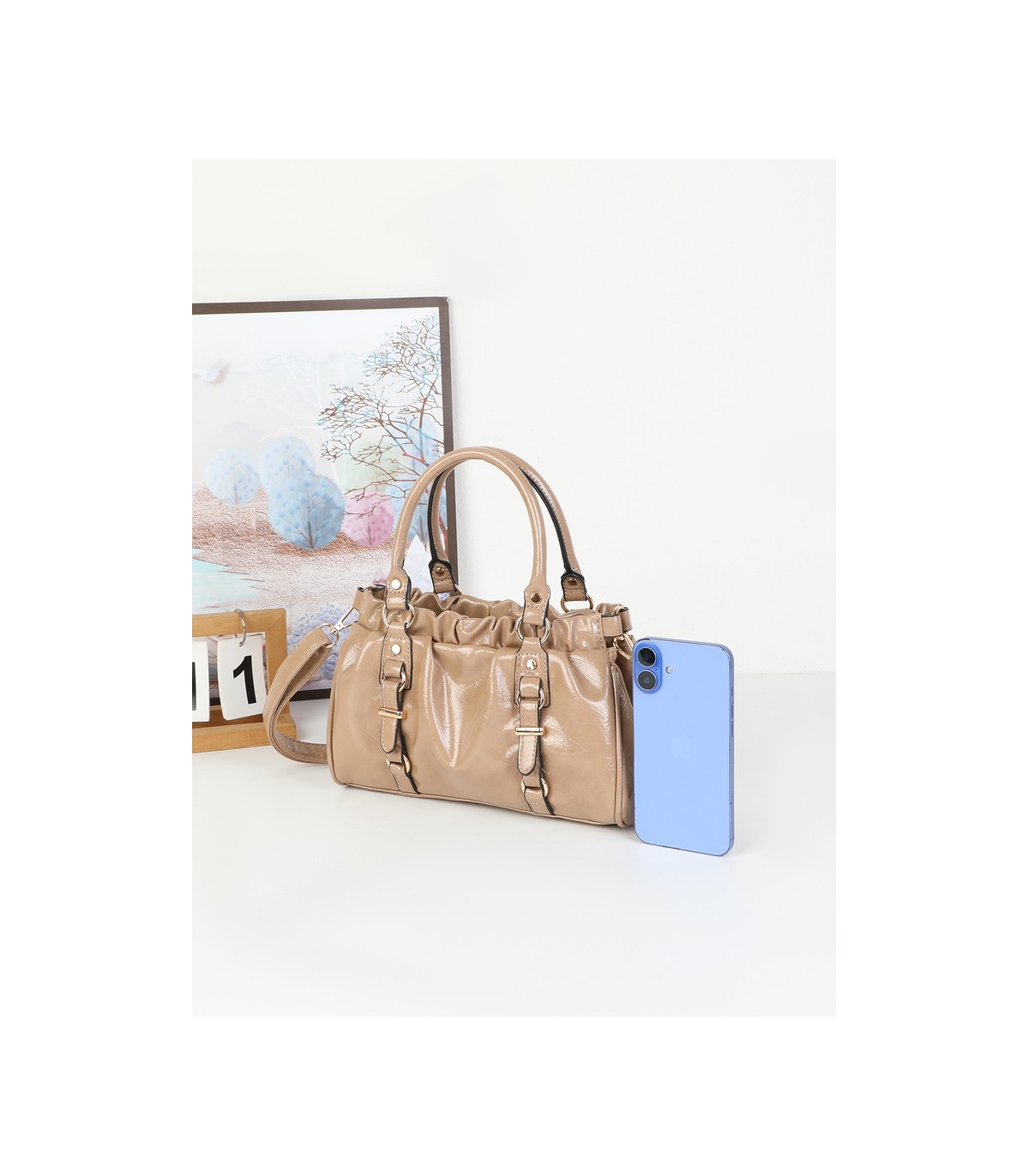 T11978-Bolso de Mano y Bandolera Fruncido