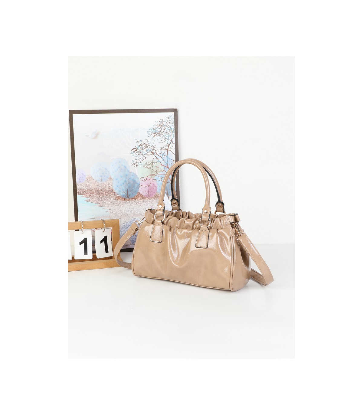 T11978-Bolso de Mano y Bandolera Fruncido