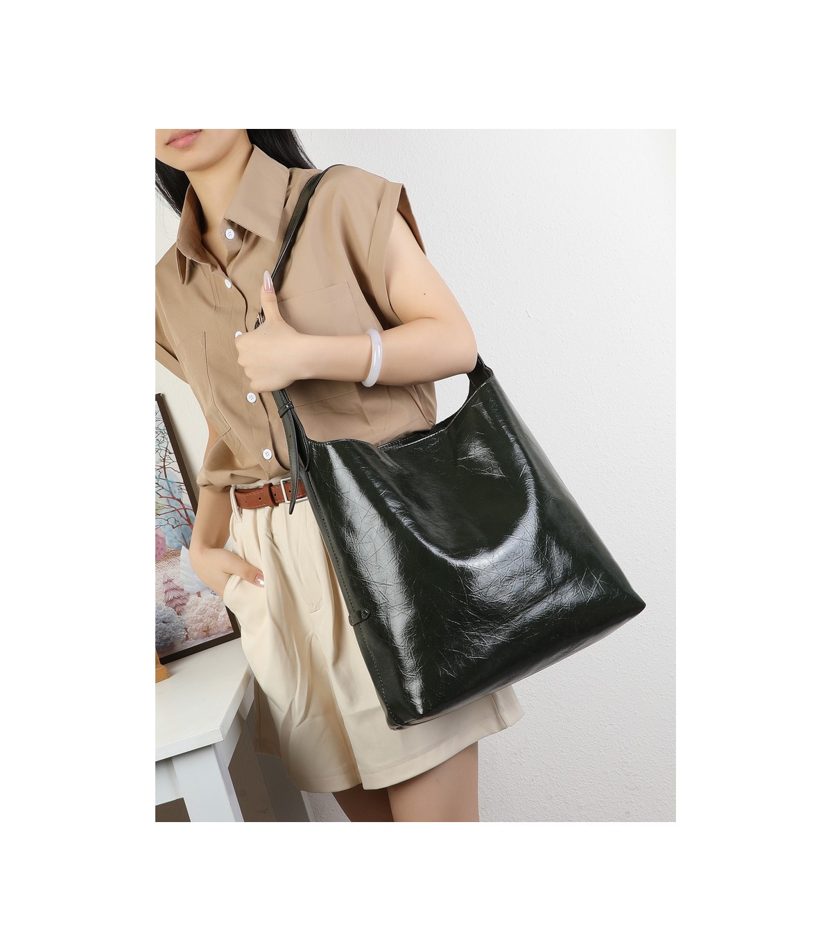T11974-Bolso de Hombro Hobo Minimalista