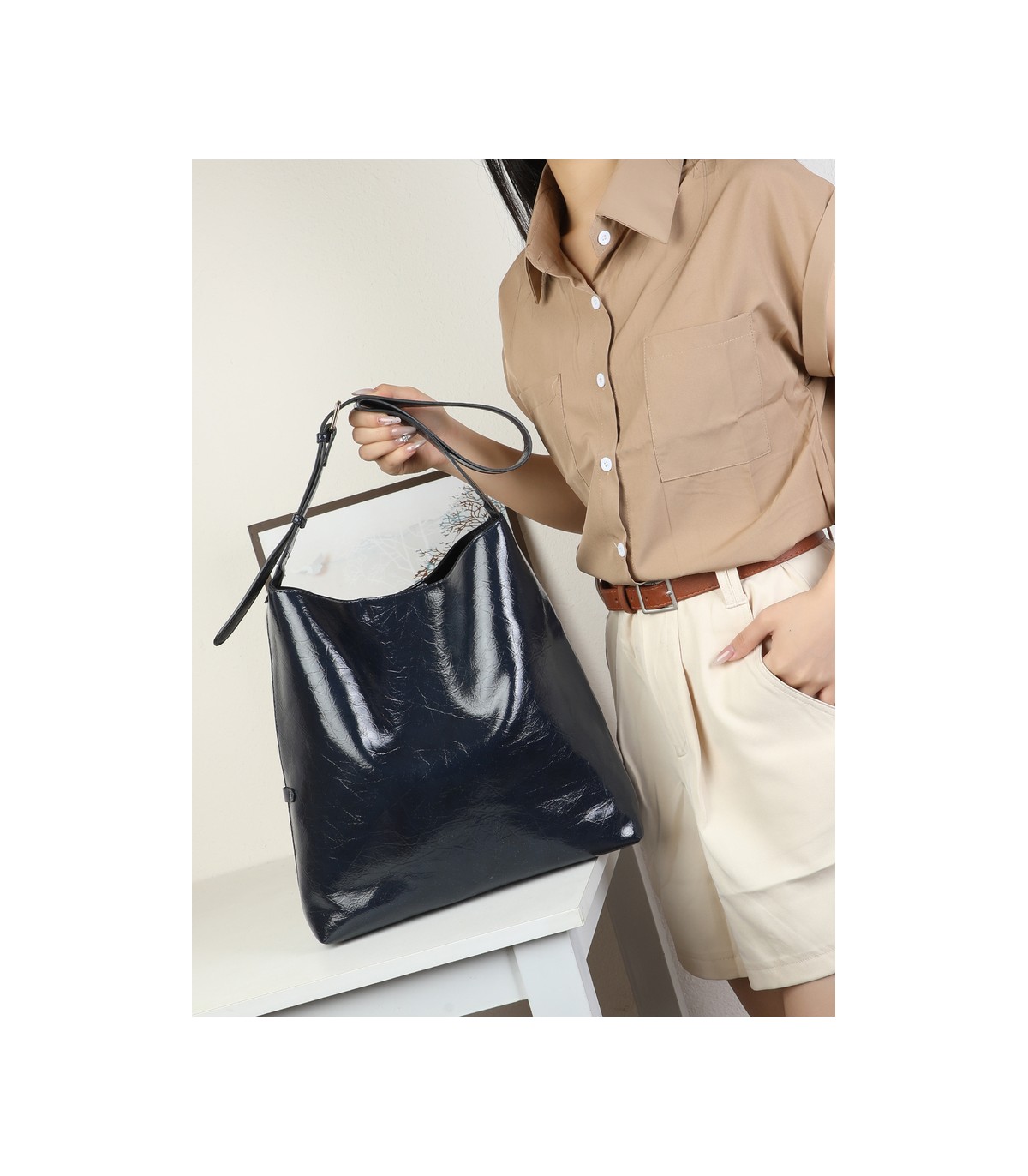 T11974-Bolso de Hombro Hobo Minimalista