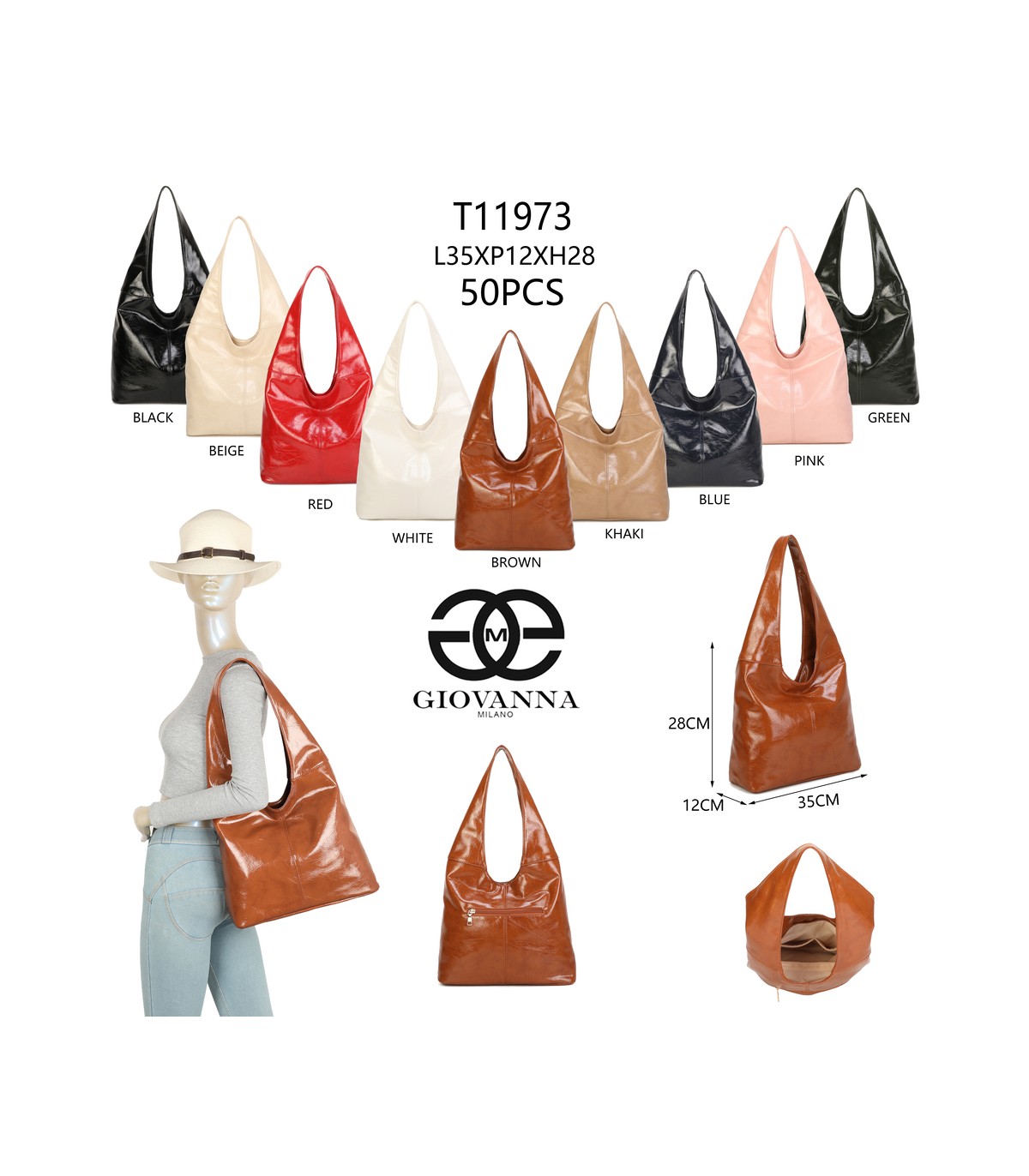 T11973-Bolso de Hombro Hobo Clásico