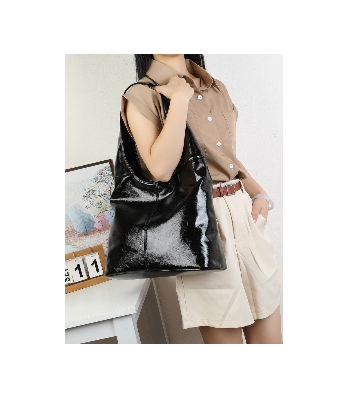 T11973-Bolso de Hombro Hobo Clásico