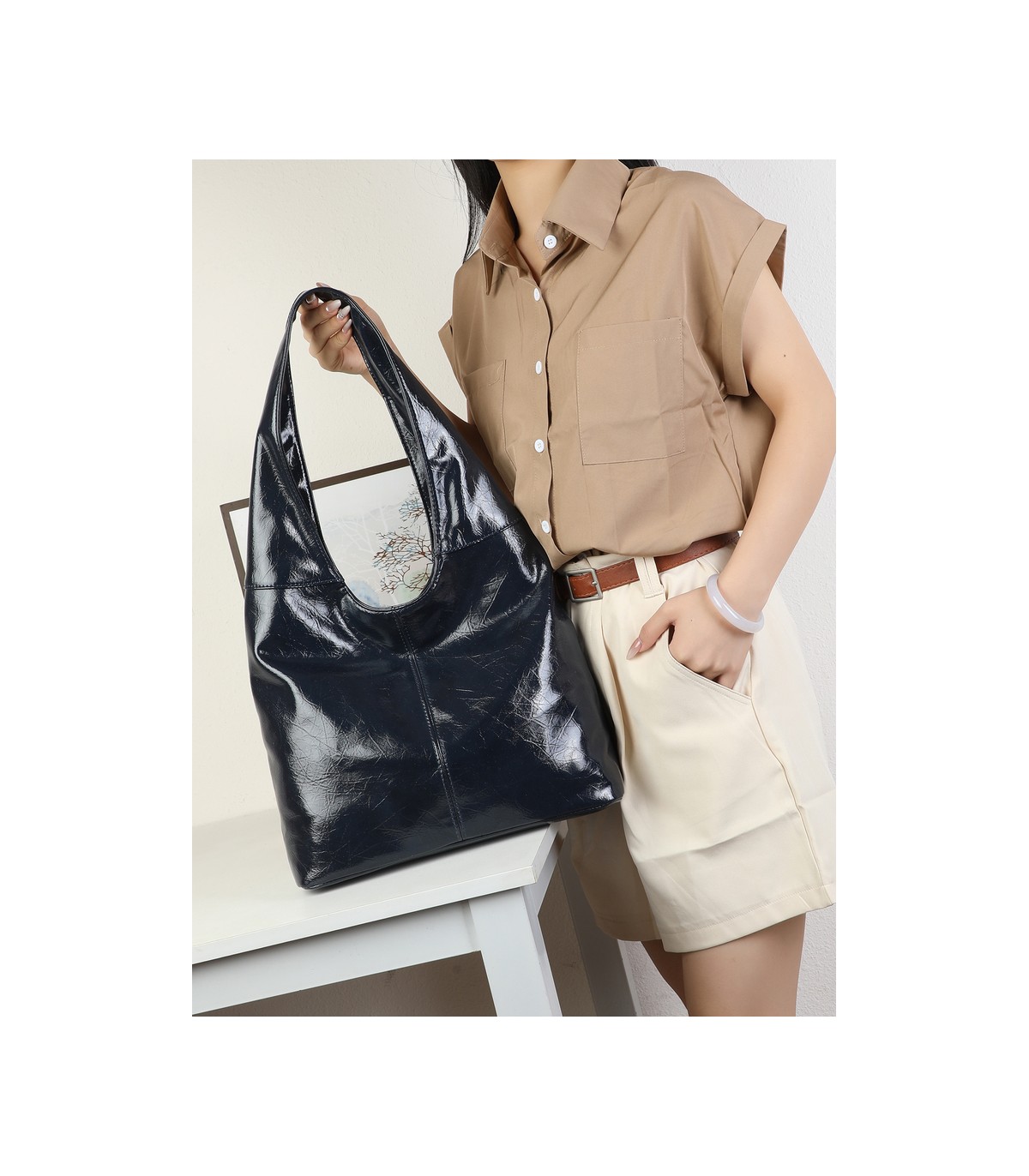 T11973-Bolso de Hombro Hobo Clásico