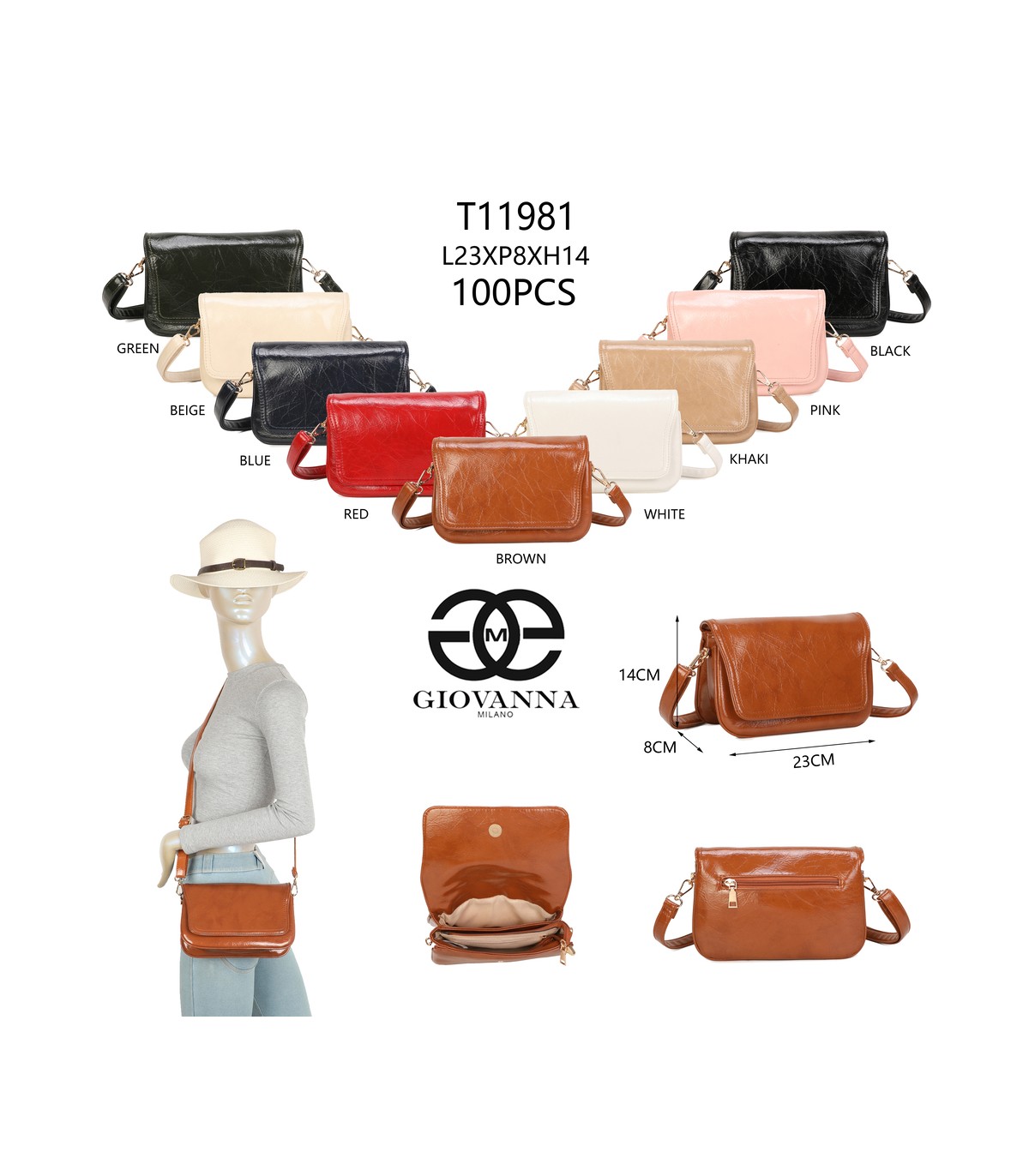T11981-Bandolera Compacta de Solapa