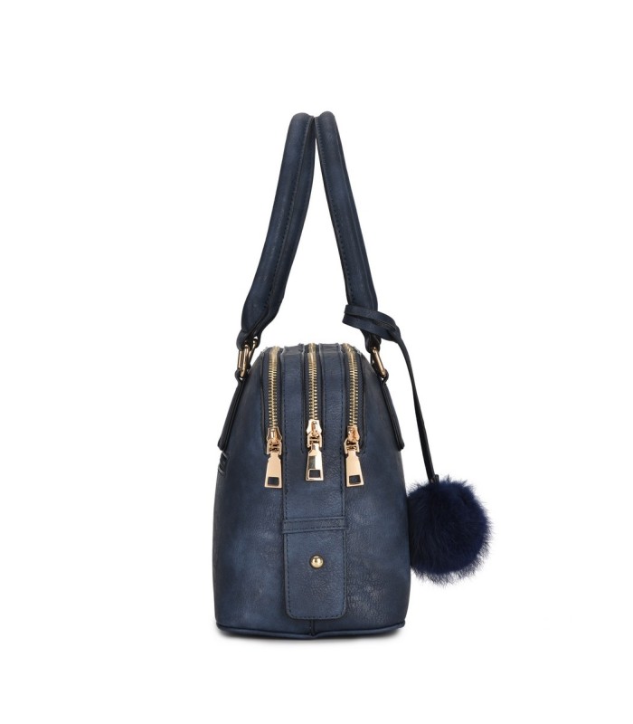 T10591 - Bolso de hombro con triple cremallera
