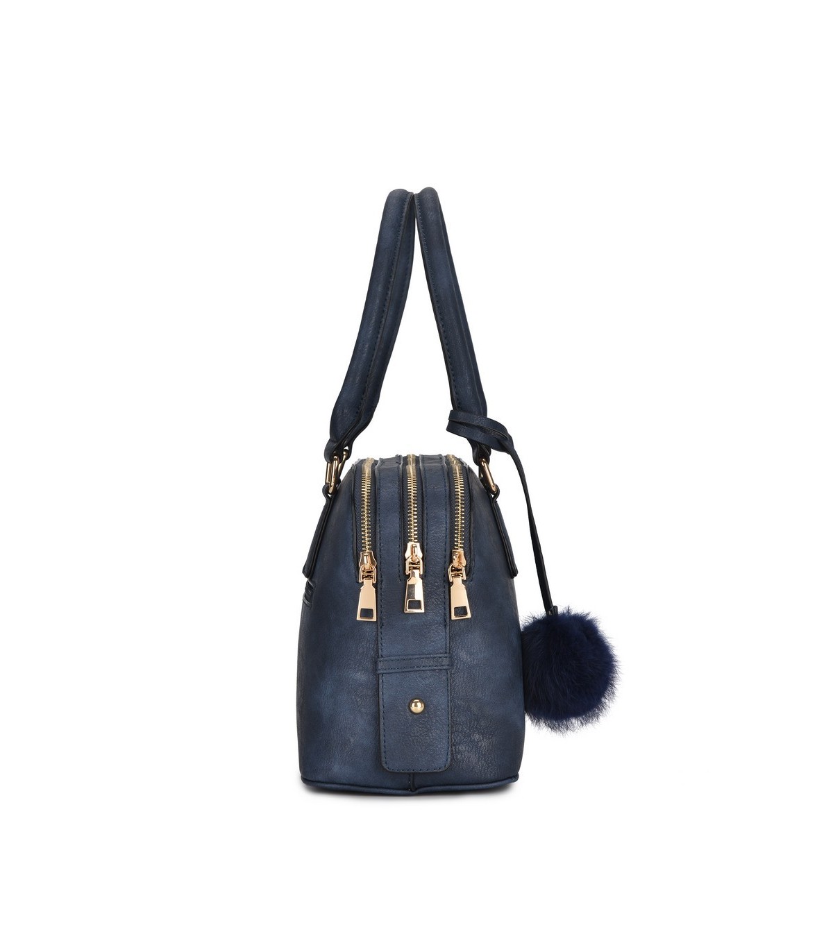 T10591 - Bolso de hombro con triple cremallera