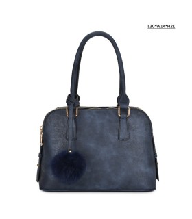 T10591 - Bolso de hombro con triple cremallera