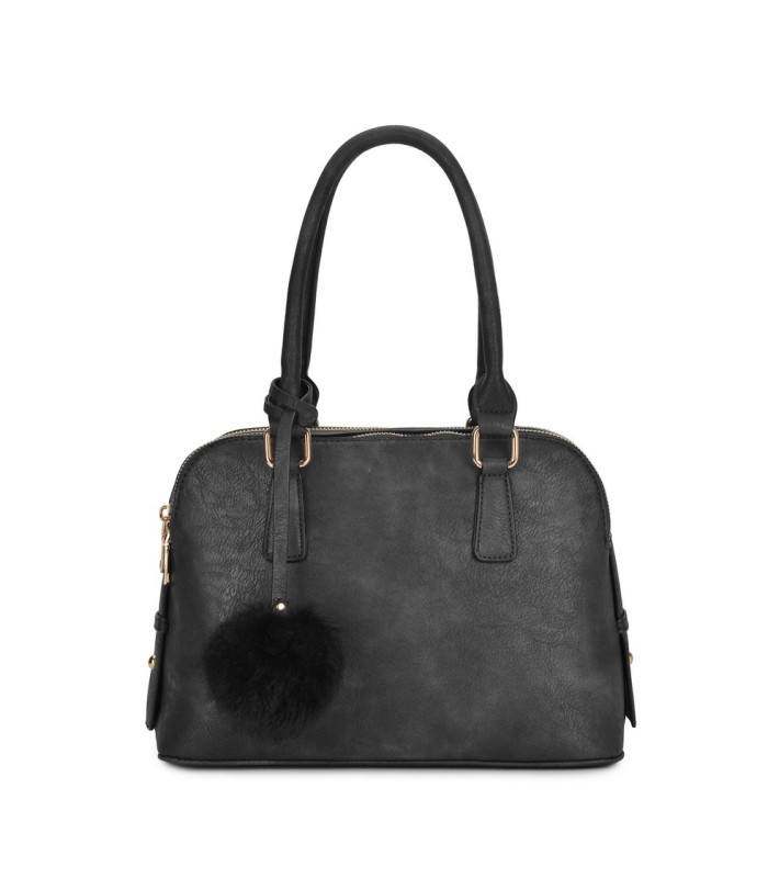 T10591 - Bolso de hombro con triple cremallera