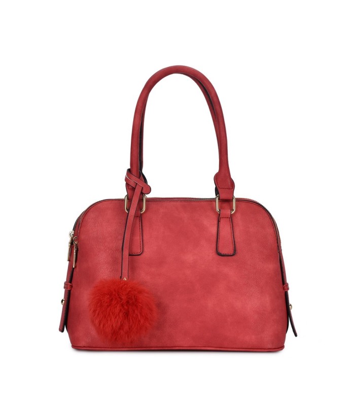 T10591 - Bolso de hombro con triple cremallera