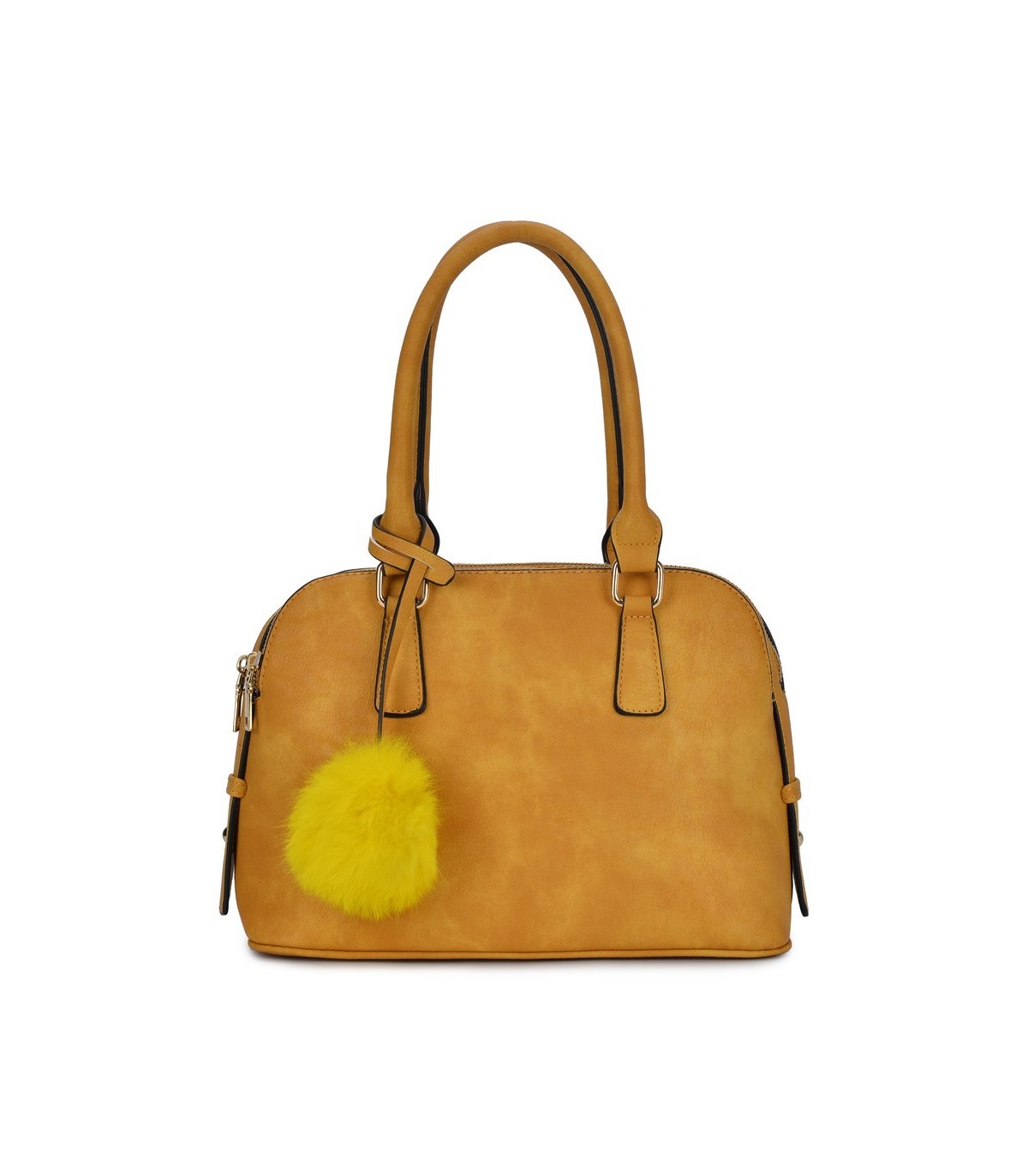T10591 - Bolso de hombro con triple cremallera