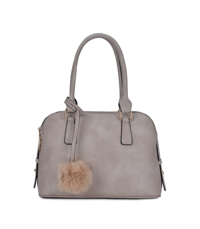 T10591 - Bolso de hombro con triple cremallera