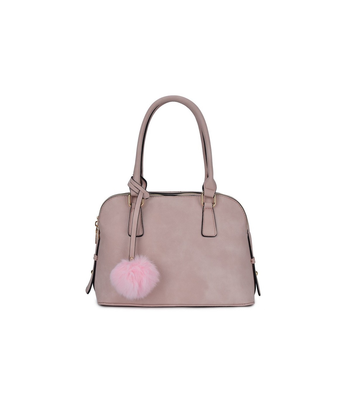 T10591 - Bolso de hombro con triple cremallera