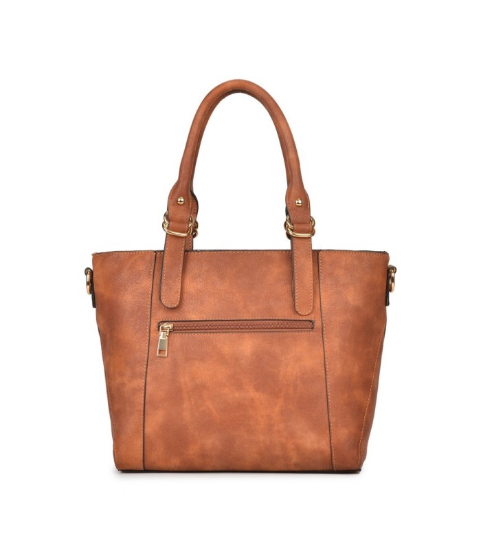 T10493 - Bolso de mano con pompón a juego y bandolera